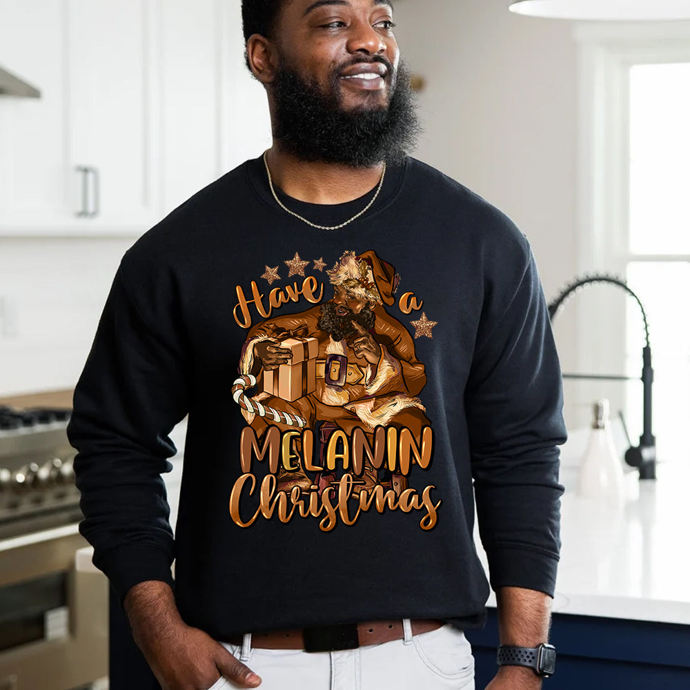 Have a Melanin Christmas Black Santa DTF Transfer
