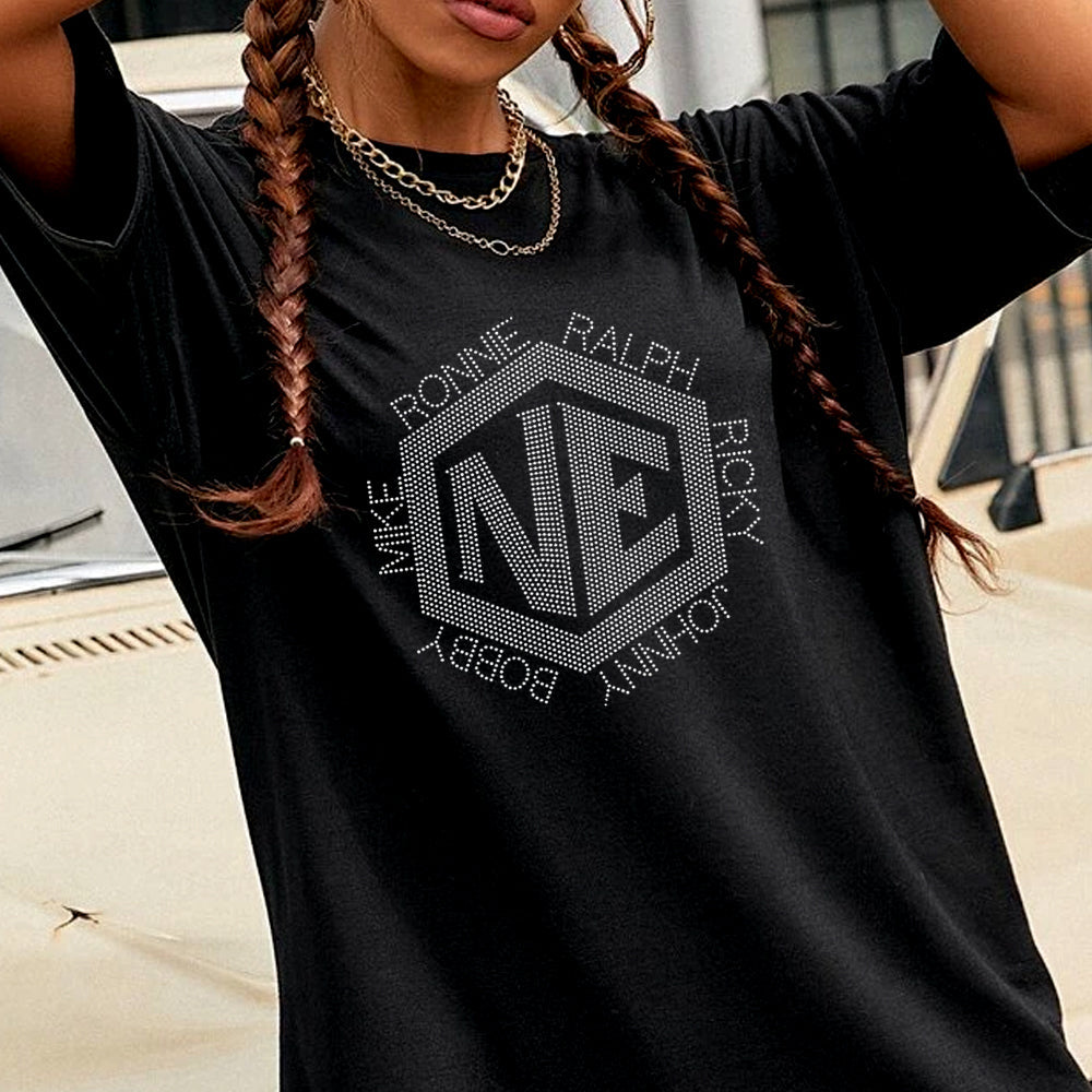 NE New Edition Names Rhinestone Transfer