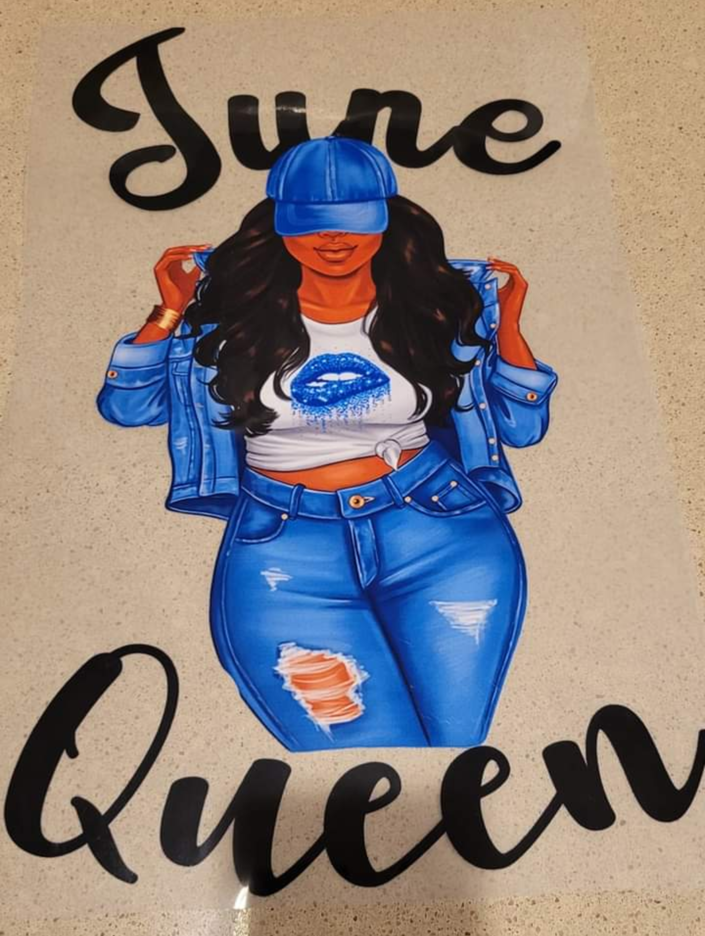 June Queen DTF Transfer - black