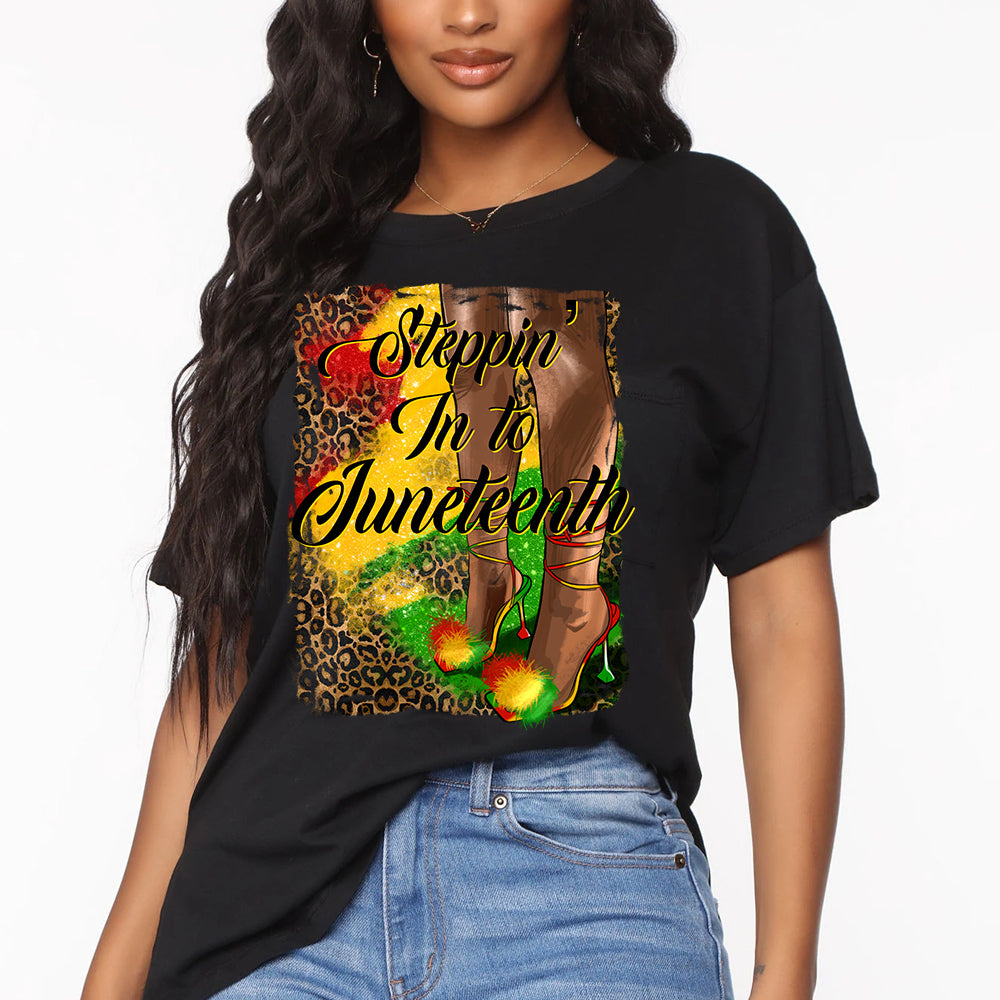 Steppin Into Juneteenth Puff Shoes DTF Transfer