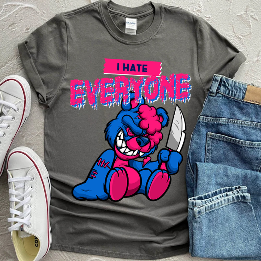I Hate Everyone Evil Bear DTF Transfer