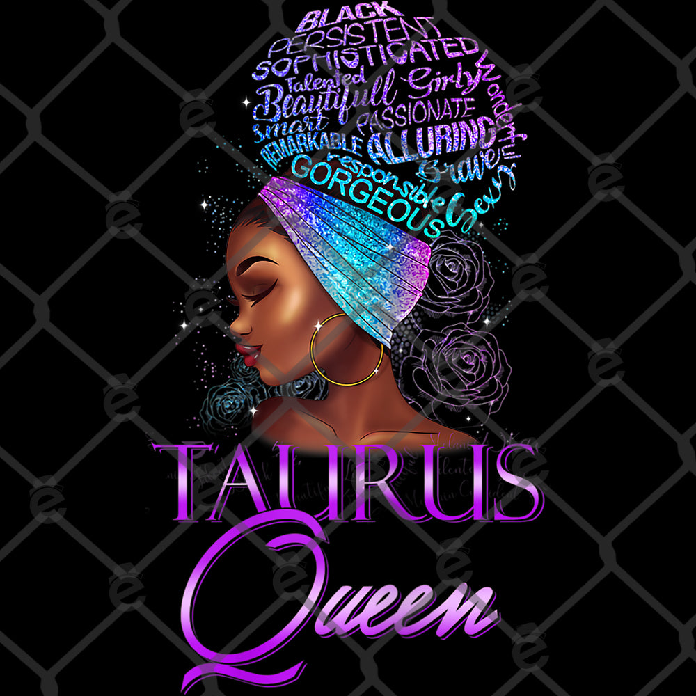 Purple Taurus Queen DTF Transfer