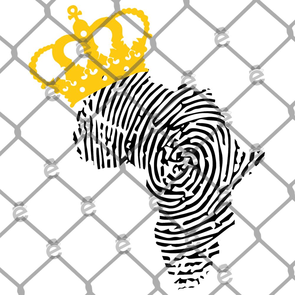 Crowned Africa DTF Transfer