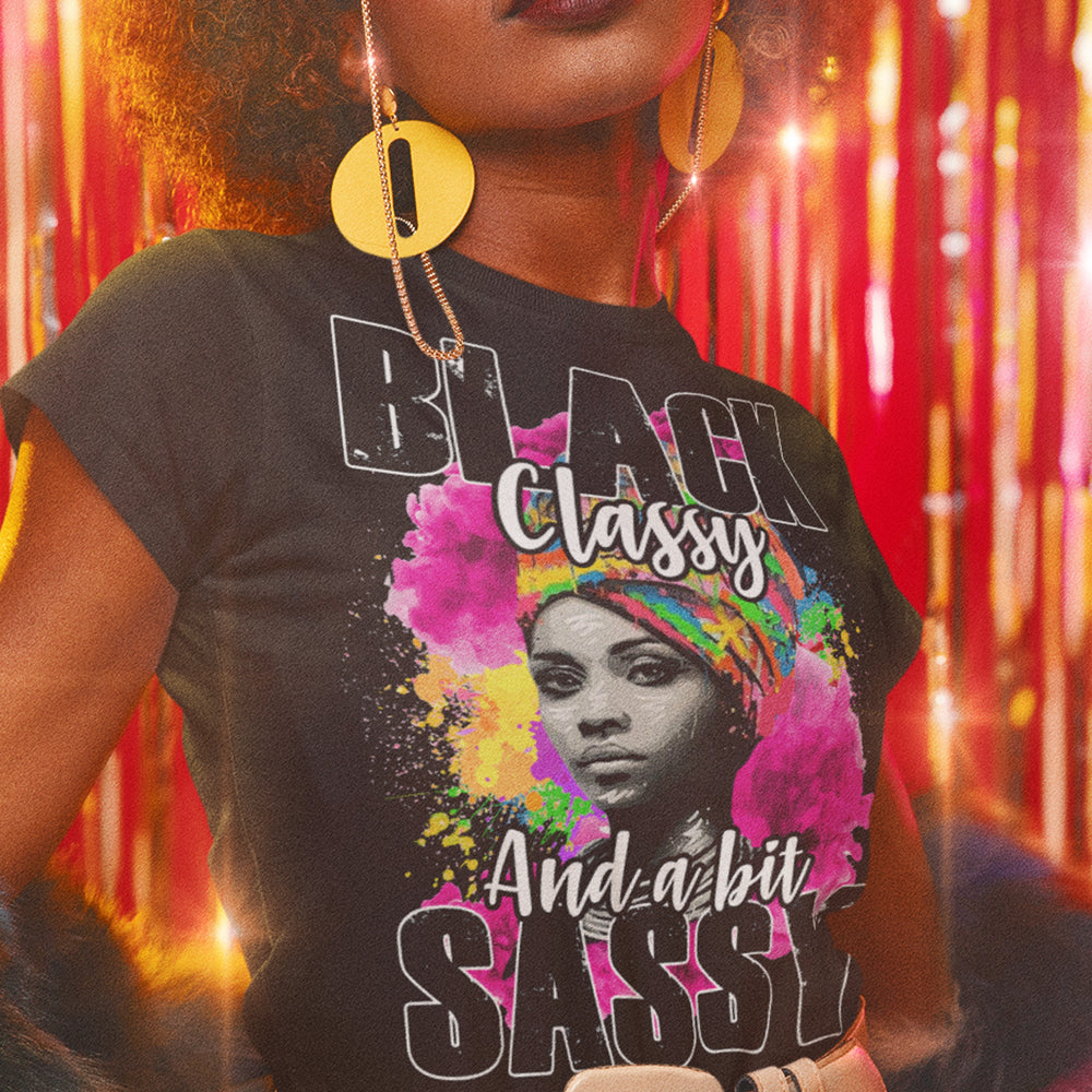 Black Classy and a Bit Sassy DTF Transfer