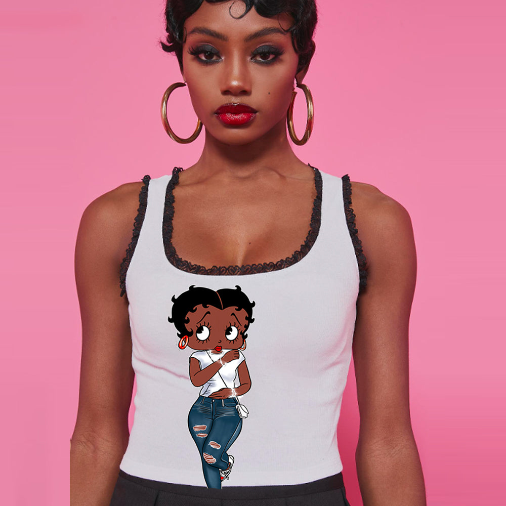 BB White Tee DTF Transfer