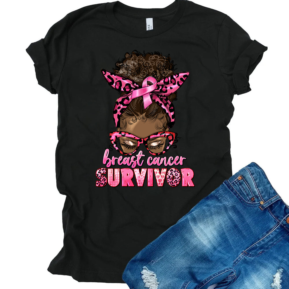 Breast Cancer Survivor Bun DTF Transfer