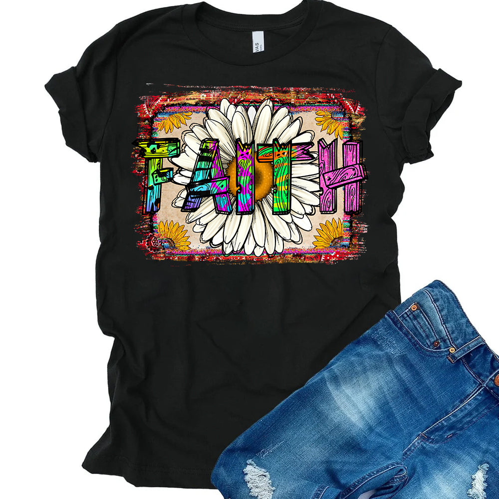 Faith Flower DTF Transfer