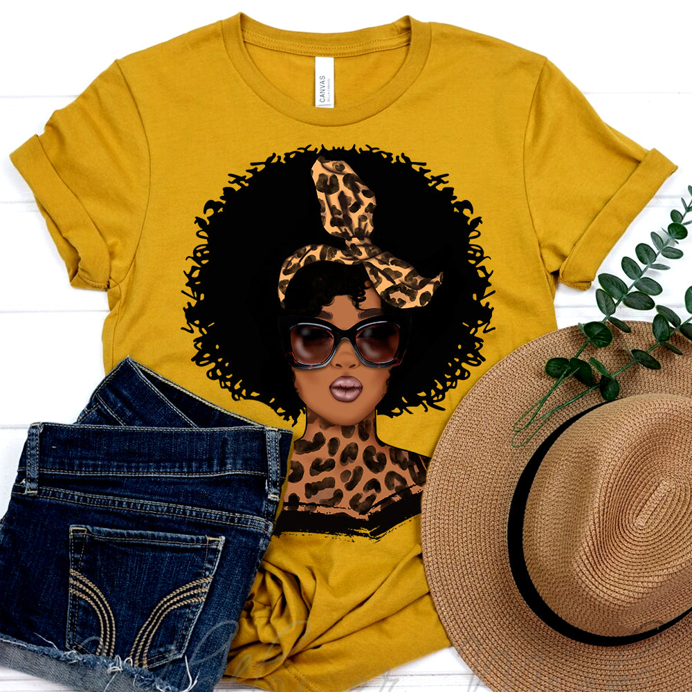 Leopard Woman DTF Transfer