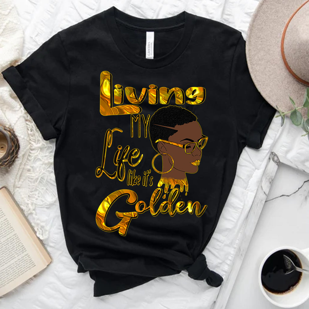 Living Like Its Golden DTF Transfer