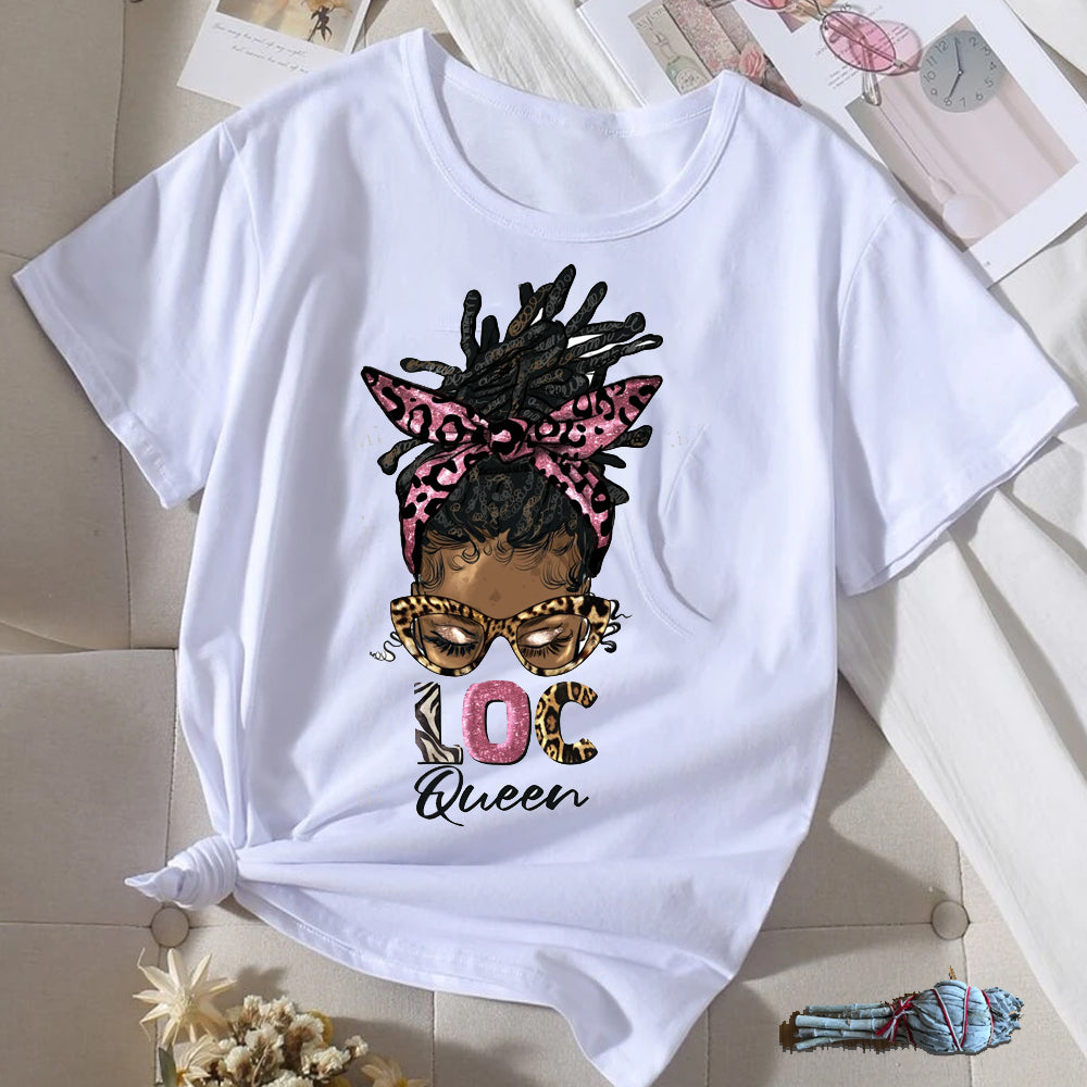 Loc Queen Messy Bun DTF Transfer