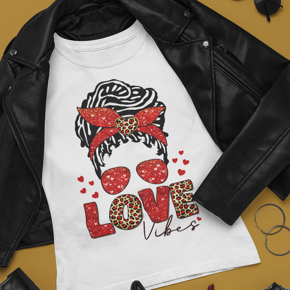 Love Vibes Loc Bun DTF Transfer