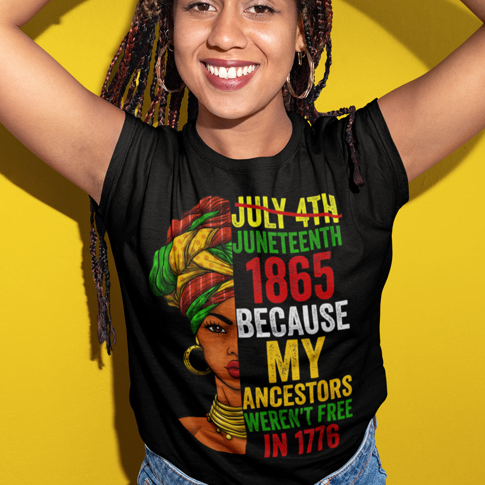 Juneteenth Not 4th July Half Face DTF Transfer