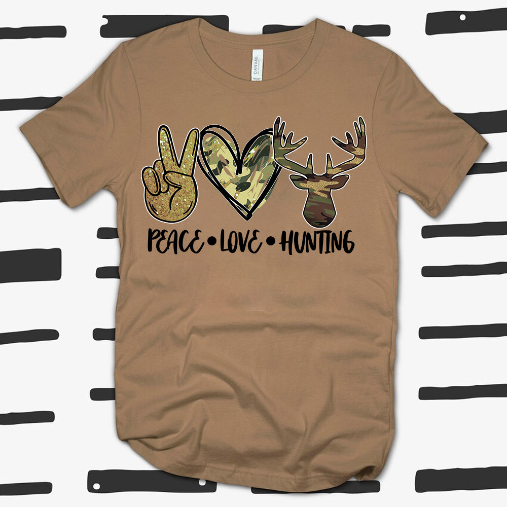 Peace Love Hunting DTF Transfer