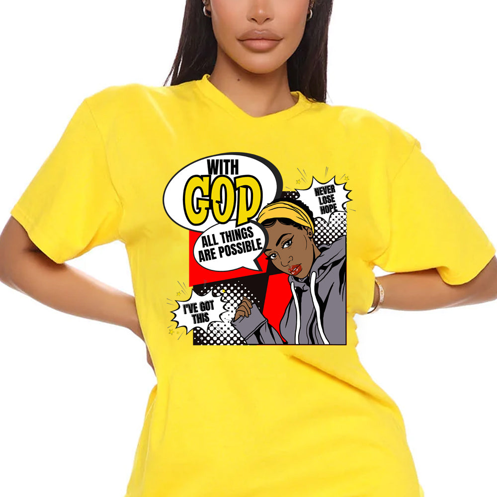With God Comics Girl DTF Transfer