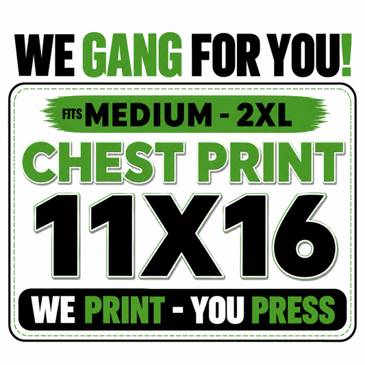 Custom TShirt DTF Transfer - 11x16