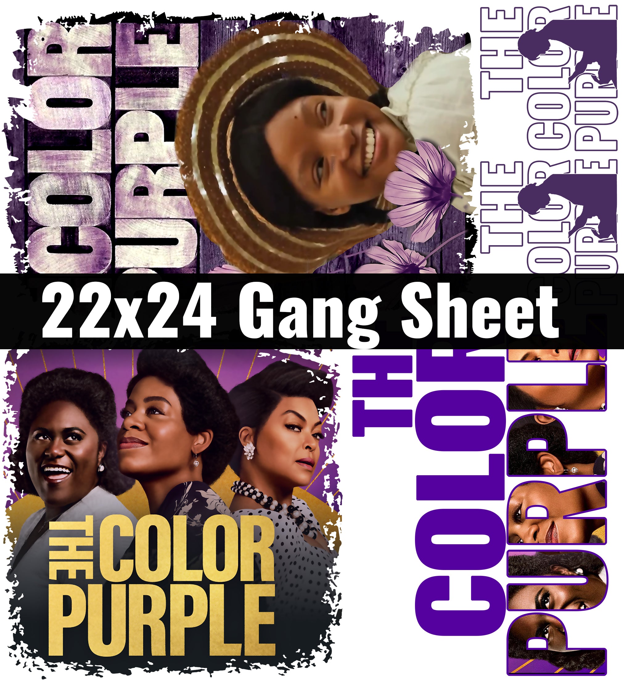 The Color Purple DTF Gang Sheet – dtftransfers247