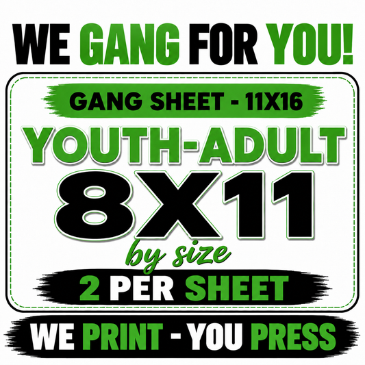 Custom Youth-Adult Small DTF Transfer - 8x11