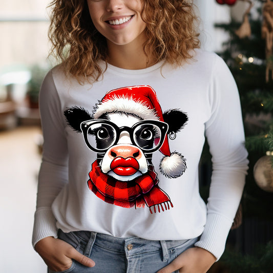 Christmas Cow DTF Transfer