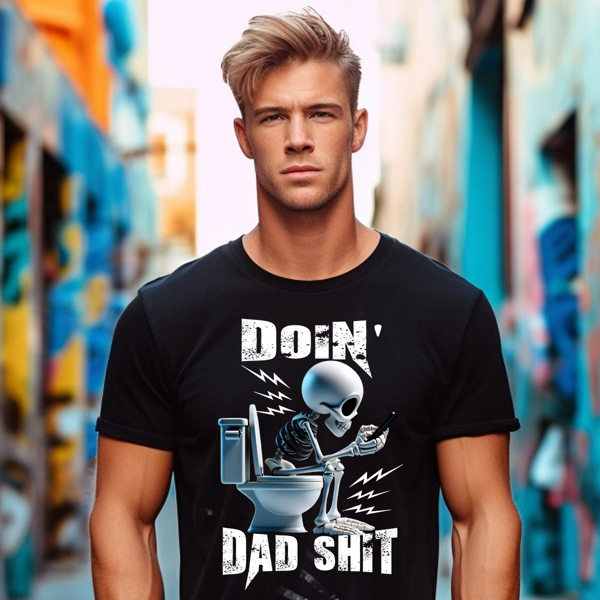 Doing Dad Shit Skull DTF Transfer