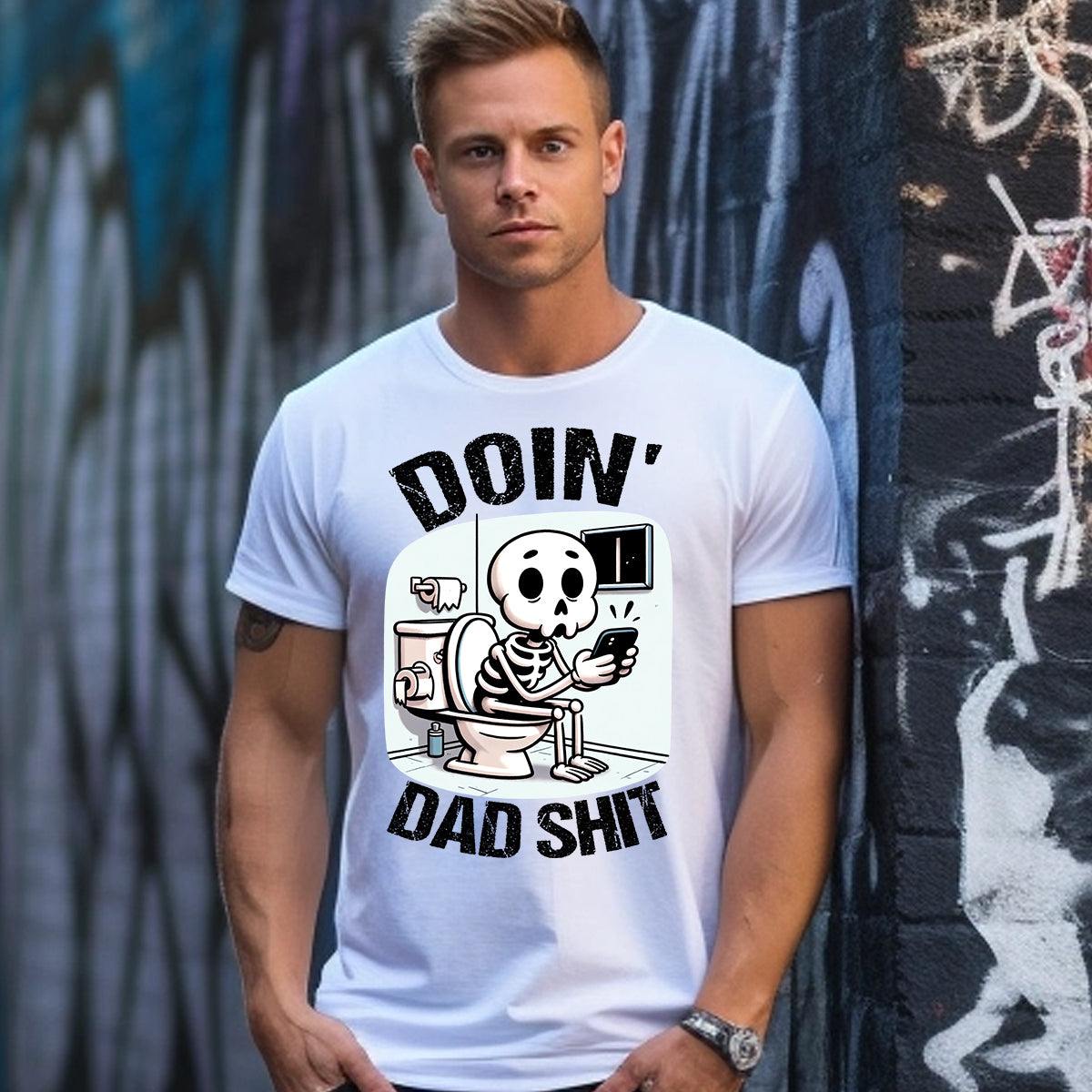 Doing Dad Shit Skull DTF Transfer