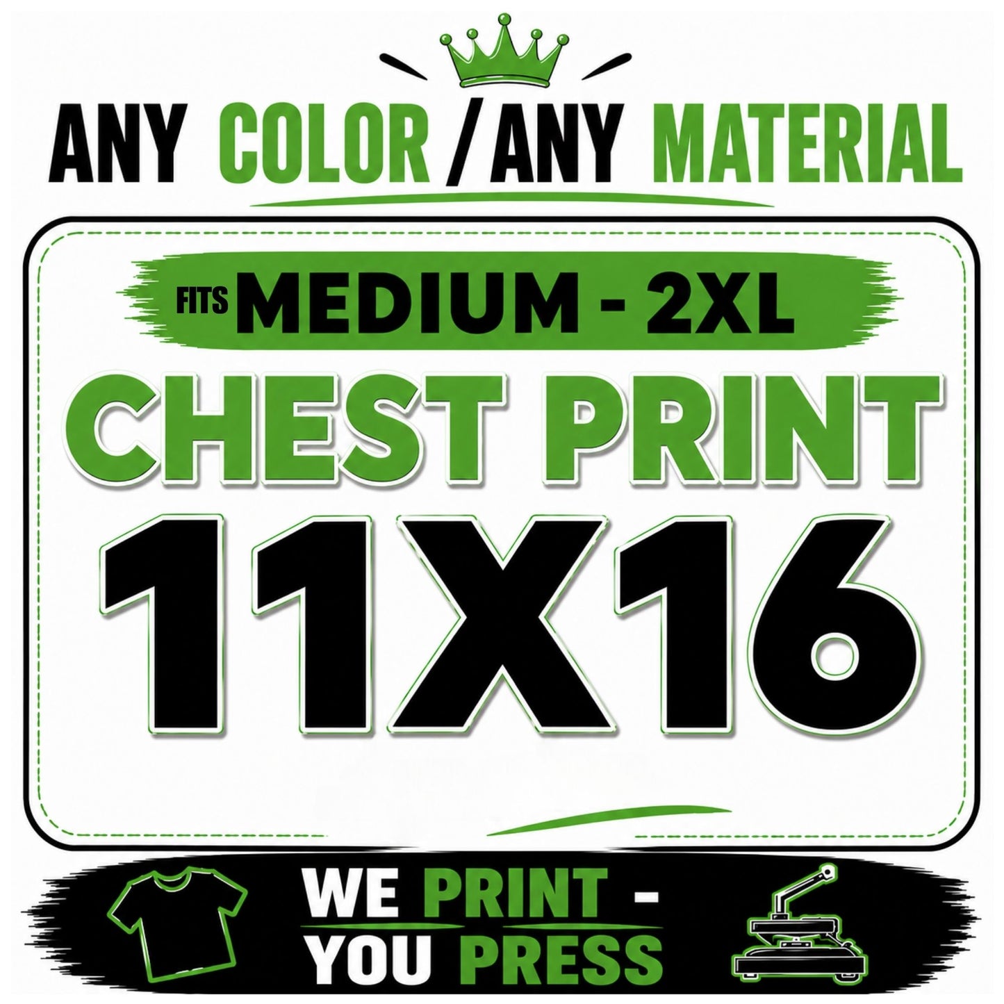 Custom TShirt DTF Transfer - 11x16