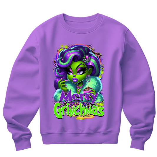 Merry Grinchmas Girl Purple DTF Transfer