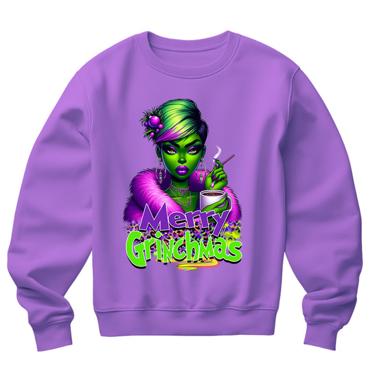 Merry Grinchmas Girl Purple DTF Transfer