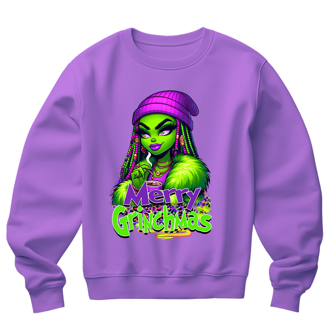 Merry Grinchmas Girl Purple DTF Transfer