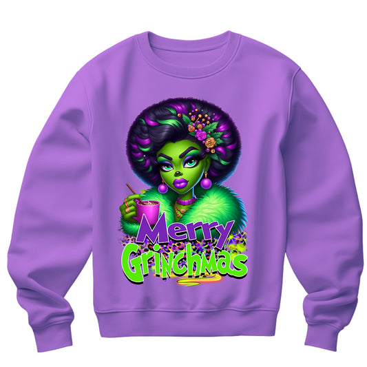 Merry Grinchmas Girl Purple DTF Transfer