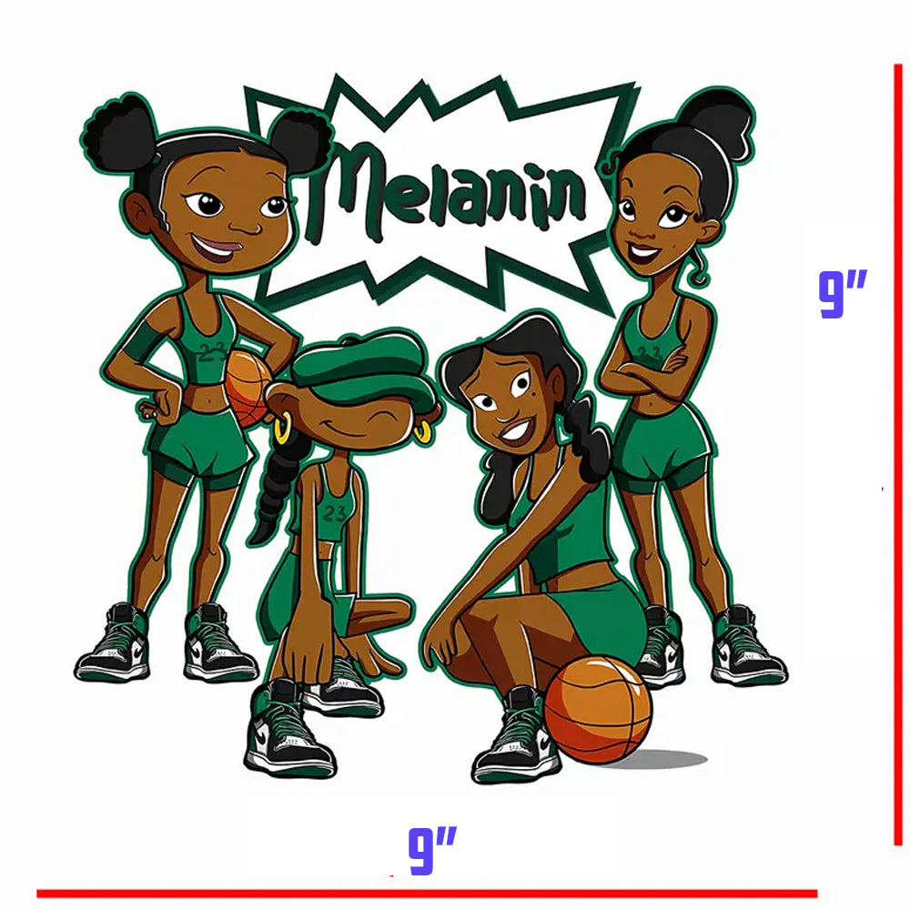 Melanin Girls DTF Transfer - green