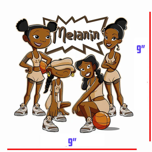 Melanin Girls DTF Transfer - tan