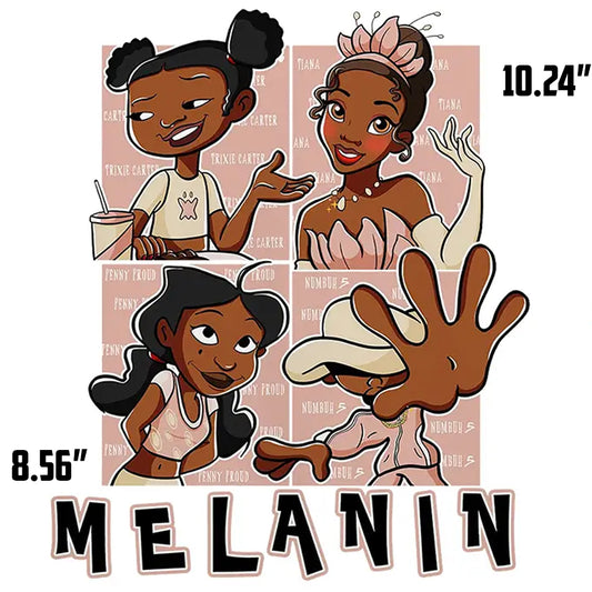 Melanin Princess DTF Transfer - tan