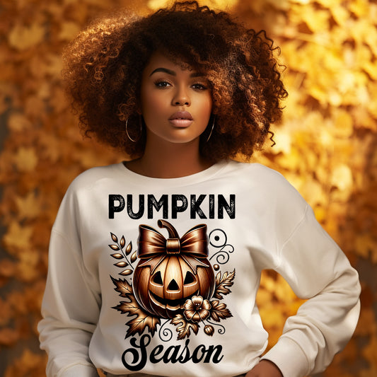 Pumpkin Season DTF Transfers - Black