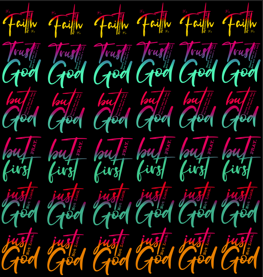 Faith Based UV DTF Stickers - 22.8x24