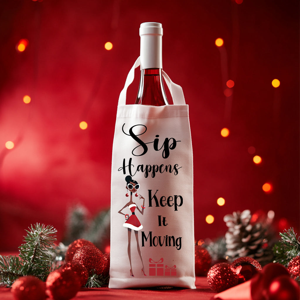 Xmas Wine Gift Bag DTF Transfer