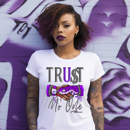 Trust No One Purple Snake DTF Transfer