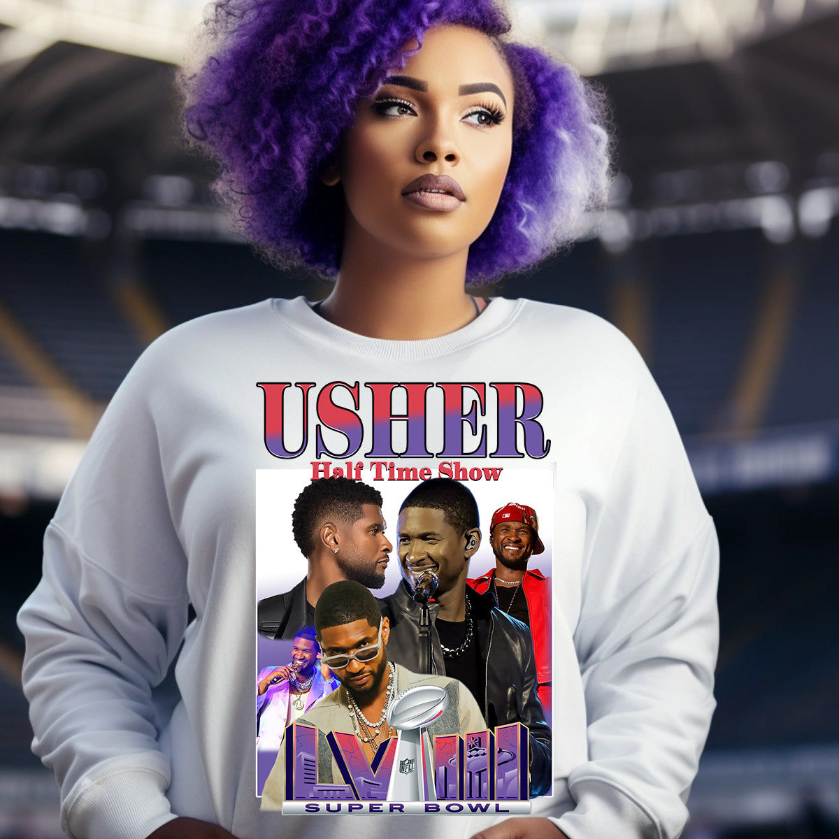Usher Superbowl 2024 DTF Transfer - white background