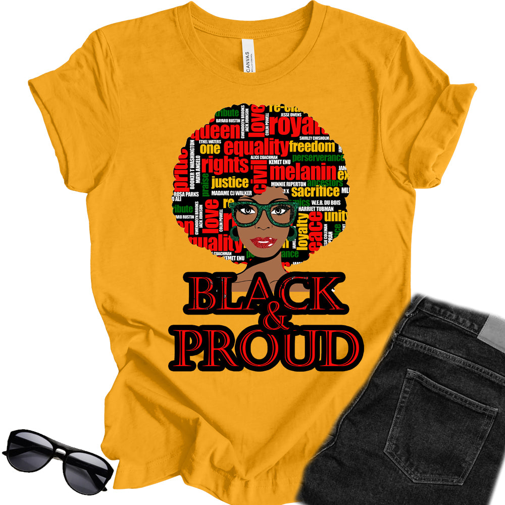 Black Proud Word Queen DTF