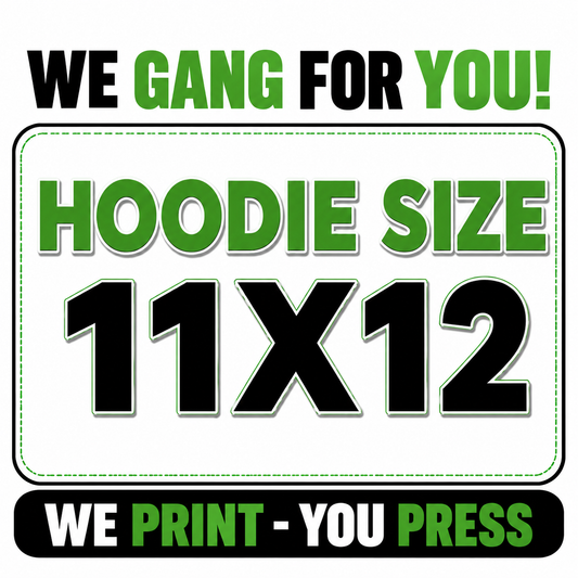 Custom Hoodie Size DTF Transfer - 11x12