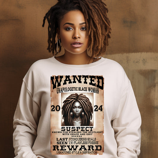 Wanted Unapologetic Black Woman DTF Transfer