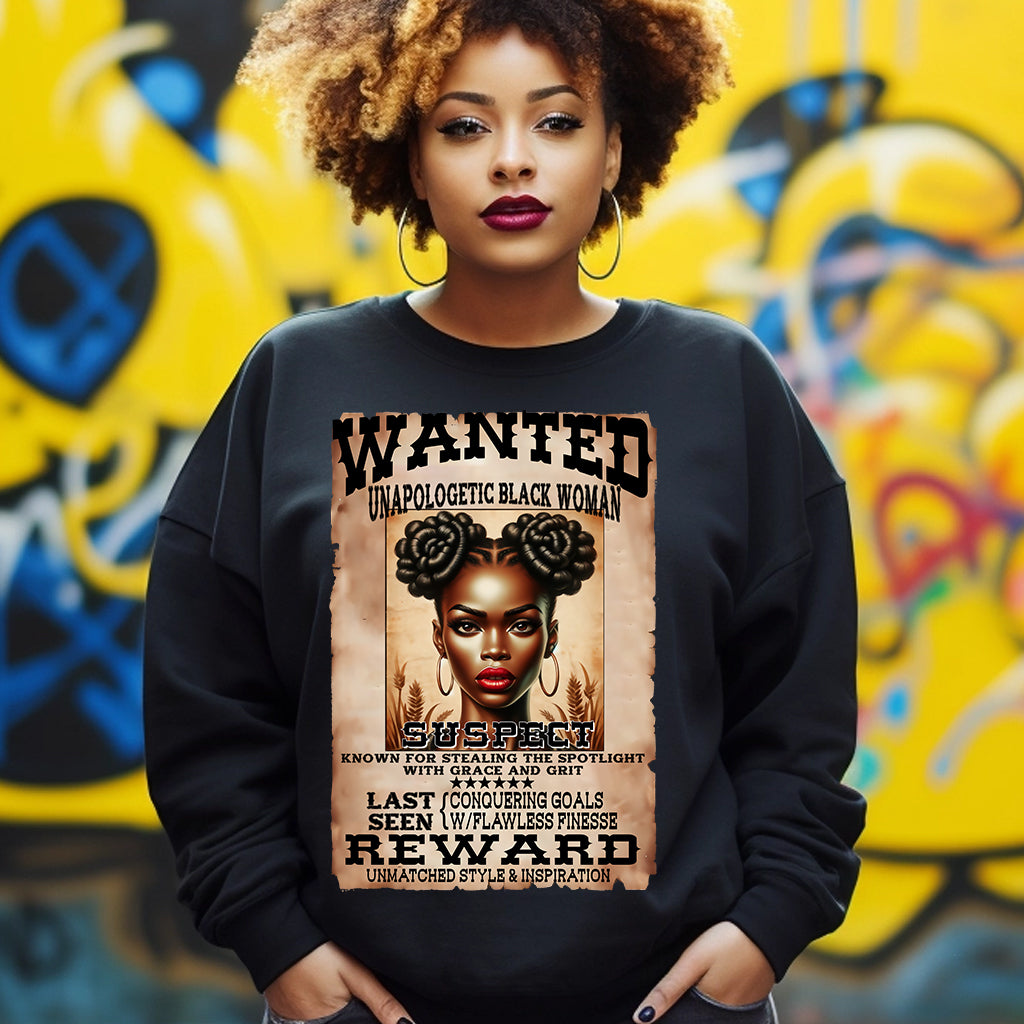 Wanted Unapologetic Black Woman Knots DTF Transfer