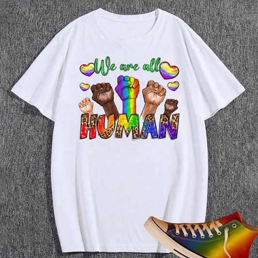 We Are All Human LGBTQ DTF Transfer