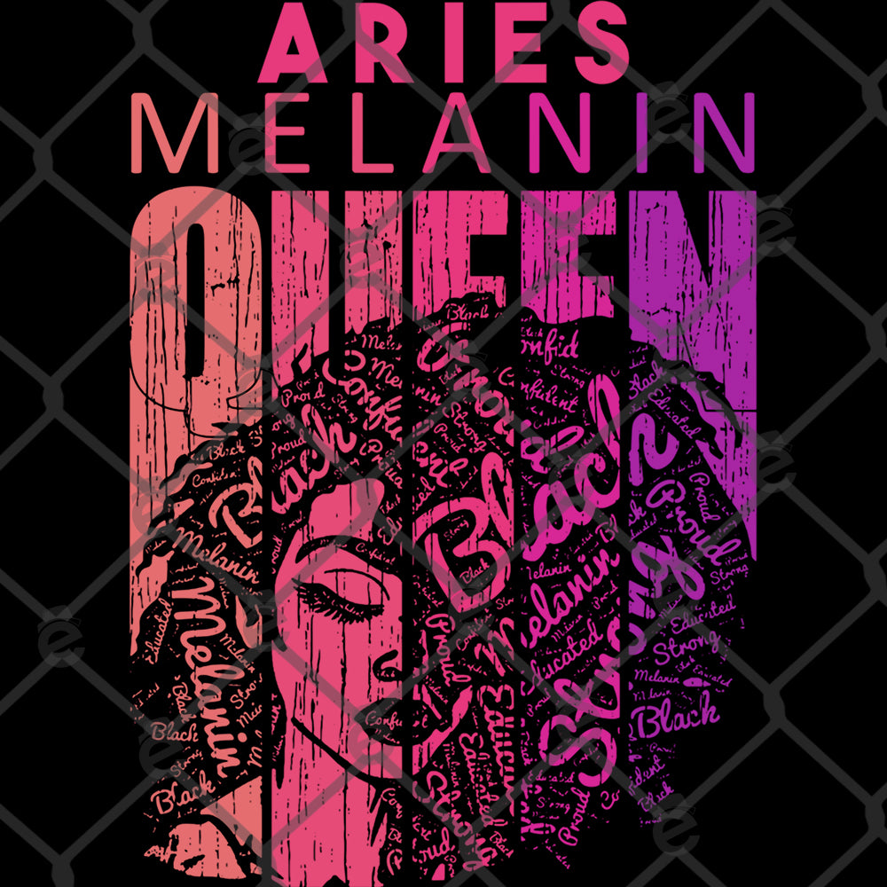 Aries Melanin Queen DTF Transfer