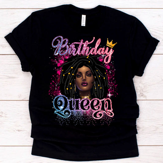 Birthday Queen Locs DTF Transfer