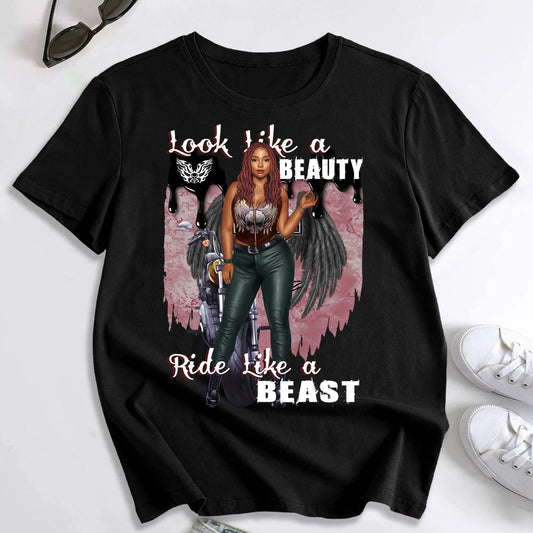 Beauty Beast Locs Biker DTF Transfer