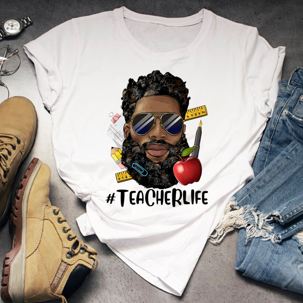 #TeacherLife Black Man DTF Transfer