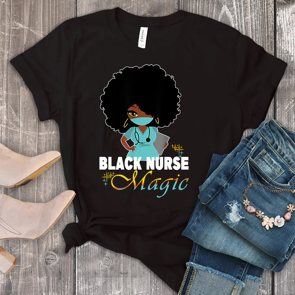 Black Nurse Magic DTF Transfer