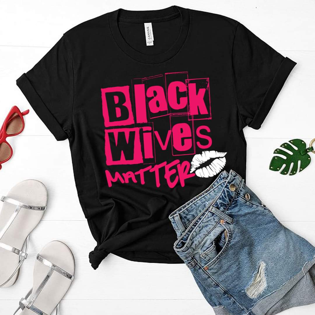 Black Wives Matter Lips DTF Transfer