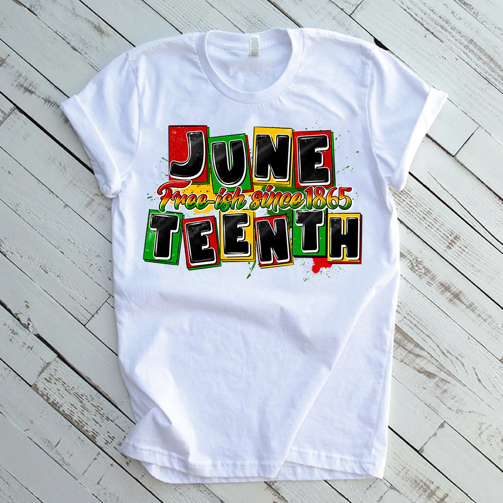 Freeish Juneteenth Boxed Words DTF Transfer