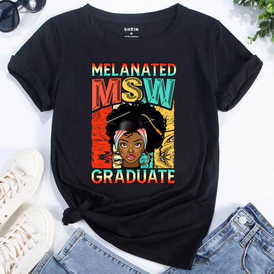 Melanated MSW Graduate DTF Transfer